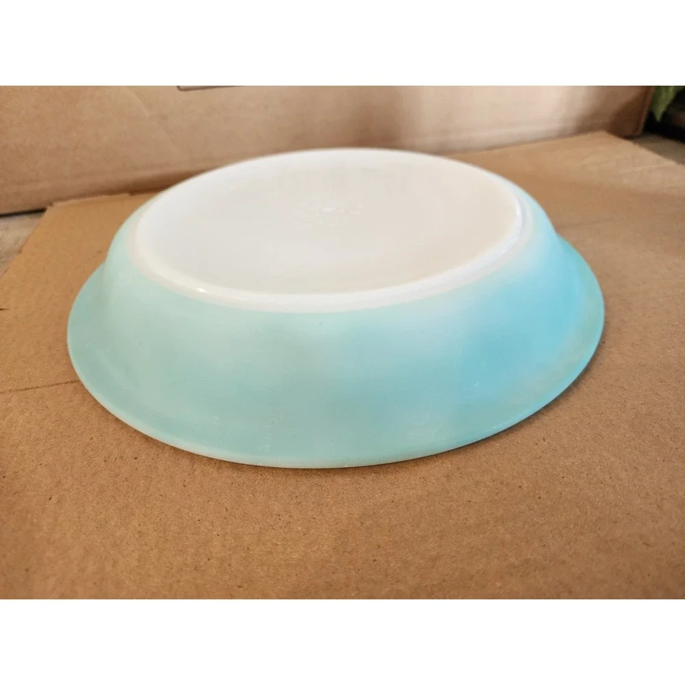 PYREX Turquoise Robins Egg Blue Pie Plate #209 9